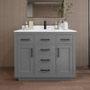 Custom image for Dark Gray with Matte Black Trim / White Quartz / No Mirror