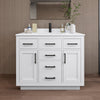 Custom image for White with Matte Black Trim / White Quartz / No Mirror