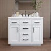 Custom image for White with Matte Black Trim / White Quartz / No Mirror