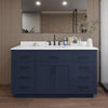 Custom image for Dark Blue with Matte Black Trim / White Quartz / No Mirror