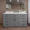 Custom image for Dark Gray with Matte Black Trim / White Quartz / No Mirror