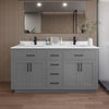 Custom image for Dark Gray with Matte Black Trim / White Quartz / No Mirror