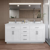 Custom image for White with Brushed Nickel Trim / Giotto Quartz / No Mirror