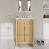 Custom image for Tanned Oak with Brushed Nickel Trim / Giotto Quartz / No Mirror