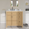 Custom image for Tanned Oak with Matte Black Trim / Carrara Cultured Marble / No Mirror