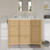 Custom image for Tanned Oak with Brushed Nickel Trim / Giotto Quartz / No Mirror