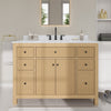 Custom image for Tanned Oak with Matte Black Trim / White Quartz / No Mirror
