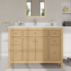 Custom image for Tanned Oak with Brushed Nickel Trim / White Cultured Marble / No Mirror