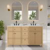 Custom image for Tanned Oak with Matte Black Trim / Giotto Quartz / No Mirror