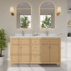 Custom image for Tanned Oak with Brushed Nickel Trim / Giotto Quartz / No Mirror