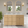 Custom image for Tanned Oak with Brushed Nickel Trim / Giotto Quartz / No Mirror