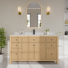 Custom image for Tanned Oak with Matte Black Trim / Giotto Quartz / No Mirror