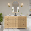 Custom image for Tanned Oak with Matte Black Trim / White Cultured Marble / No Mirror