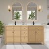 Custom image for Tanned Oak with Matte Black Trim / White Cultured Marble / No Mirror