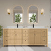 Custom image for Tanned Oak with Matte Black Trim / Giotto Quartz / No Mirror