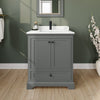 Custom image for Dark Gray with Matte Black Trim / Giotto Quartz, Rectangular Sink / 24