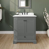 Custom image for Dark Gray with Matte Black Trim / Giotto Quartz, Rectangular Sink / Medicine Cabinet