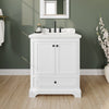 Custom image for White with Matte Black Trim / Carrara Cultured Marble, Rectangular Sink / No Mirror