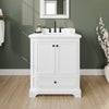 Custom image for White with Matte Black Trim / White Quartz, Rectangular Sink / 24