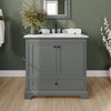 Custom image for Dark Gray with Matte Black Trim / White Carrara Marble, Oval Sink / Medicine Cabinet