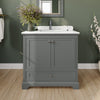 Custom image for Dark Gray with Polished Chrome Trim / Giotto Quartz, Rectangular Sink / Medicine Cabinet