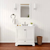 Custom image for White with Matte Black Trim / White Cultured Marble, Rectangular Sink / 24