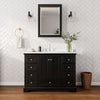 Custom image for Dark Espresso with Polished Chrome Trim / Carrara Cultured Marble, Rectangular Sink / Medicine Cabinet