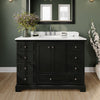 Custom image for Dark Espresso with Polished Chrome Trim / Carrara Cultured Marble, Rectangular Sink / No Mirror