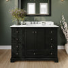 Custom image for Dark Espresso with Polished Chrome Trim / Giotto Quartz, Rectangular Sink / Medicine Cabinet