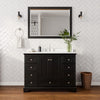 Custom image for Dark Espresso with Polished Chrome Trim / White Cultured Marble, Rectangular Sink / 46