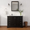 Custom image for Dark Espresso with Polished Chrome Trim / White Cultured Marble, Rectangular Sink / Medicine Cabinet