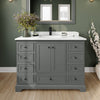 Custom image for Dark Gray with Matte Black Trim / Giotto Quartz, Rectangular Sink / 46