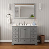 Custom image for Dark Gray with Matte Black Trim / White Cultured Marble, Rectangular Sink / 46