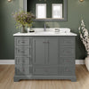 Custom image for Dark Gray with Polished Chrome Trim / Carrara Cultured Marble, Rectangular Sink / Medicine Cabinet