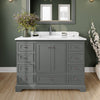 Custom image for Dark Gray with Polished Chrome Trim / White Cultured Marble, Rectangular Sink / 46
