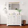 Custom image for White with Matte Black Trim / White Cultured Marble, Rectangular Sink / 46