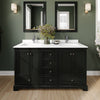 Custom image for Dark Espresso with Polished Chrome Trim / White Quartz, Rectangular Sink / Medicine Cabinets