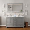 Custom image for Dark Gray with Matte Black Trim / Carrara Cultured Marble, Rectangular Sink / 58