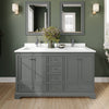 Custom image for Dark Gray with Polished Chrome Trim / White Quartz, Rectangular Sink / 58