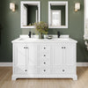Custom image for White with Matte Black Trim / Giotto Quartz, Rectangular Sink / No Mirror