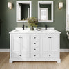 Custom image for White with Matte Black Trim / White Quartz, Rectangular Sink / 58
