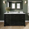 Custom image for Dark Espresso with Polished Chrome Trim / White Carrara Marble, Oval Sink / 58