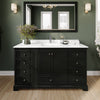 Custom image for Dark Espresso with Polished Chrome Trim / White Quartz, Rectangular Sink / Medicine Cabinet