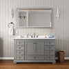 Custom image for Dark Gray with Matte Black Trim / Carrara Cultured Marble, Rectangular Sink / 58