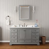 Custom image for Dark Gray with Matte Black Trim / Carrara Cultured Marble, Rectangular Sink / Medicine Cabinet