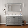 Custom image for Dark Gray with Matte Black Trim / White Cultured Marble, Rectangular Sink / 58