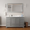 Custom image for Dark Gray with Polished Chrome Trim / Carrara Cultured Marble, Rectangular Sink / 58