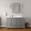 Custom image for Dark Gray with Polished Chrome Trim / Carrara Cultured Marble, Rectangular Sink / Medicine Cabinet