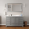 Custom image for Dark Gray with Polished Chrome Trim / White Cultured Marble, Rectangular Sink / 58