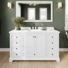Custom image for White with Matte Black Trim / Giotto Quartz, Rectangular Sink / No Mirror